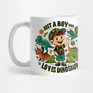 Dinosaur Enthusiast: A Boy's Prehistoric Adventure Mug